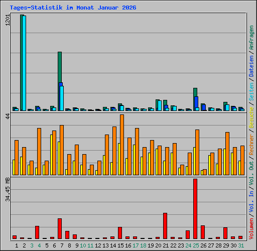 Tages-Statistik im Monat Januar 2026