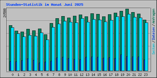 Stunden-Statistik im Monat Juni 2025