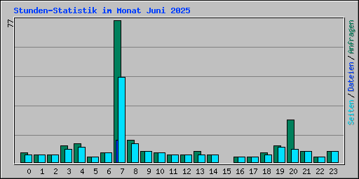 Stunden-Statistik im Monat Juni 2025