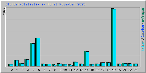 Stunden-Statistik im Monat November 2025