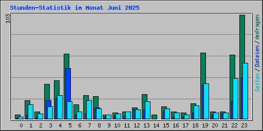 Stunden-Statistik im Monat Juni 2025